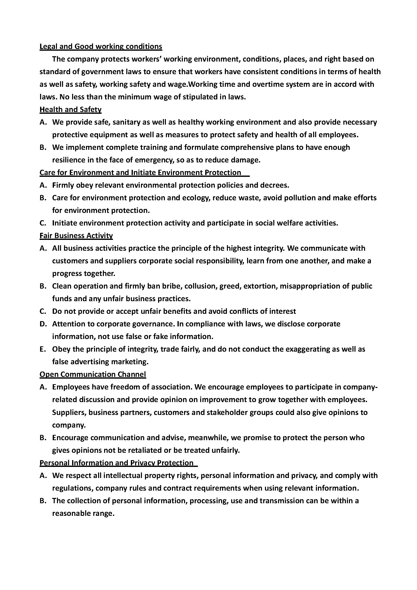 Policy statement